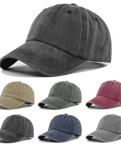 6Pack Unisex Vintage Washed Cotton Baseball Cap Soft Unconstructed Plain Blank Adjustable Size Dad Hat